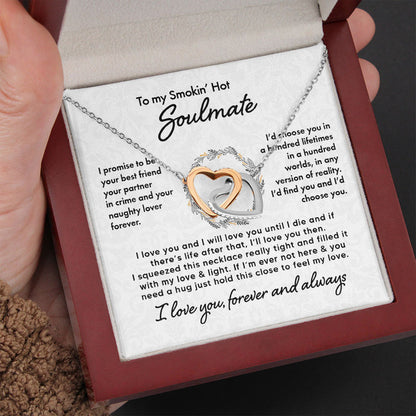 To My Girlfriend Soulmate Wife Necklace Gift - I promise to be your best friend, your partner in crime Love Knot Necklace, Alluring Beauty, Sunflower Necklace Gift from Husband 365B - TGV