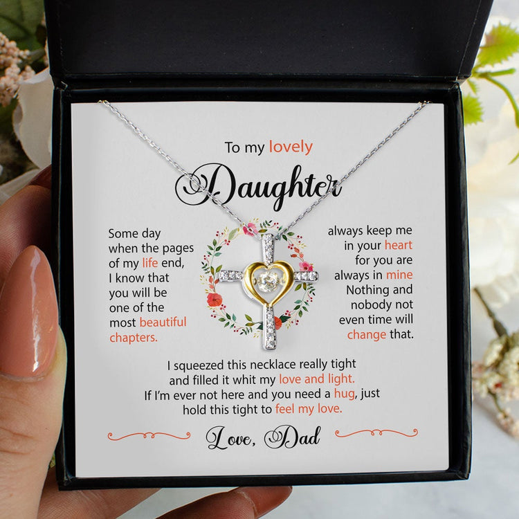 To My Lovely Daughter Granddaughter Necklace Gift - Always keep me in your heart for you are always in mine Custom Name Love Knot Necklace, Alluring Beauty Necklace, Turtle Necklace, Sunflower Necklace 355A - TGV