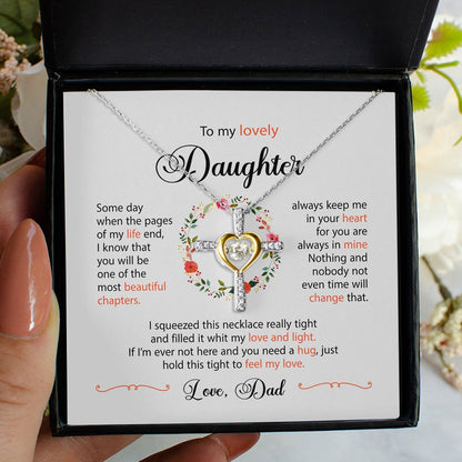 To My Lovely Daughter Granddaughter Necklace Gift - Always keep me in your heart for you are always in mine Custom Name Love Knot Necklace, Alluring Beauty Necklace, Turtle Necklace, Sunflower Necklace 355A - TGV