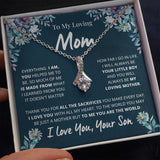 To My Loving Mom Necklace Gift, You are the World to me Alluring Beauty Necklace 109C - TGV