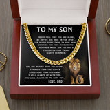 To My Son - Loved More Than You Know - Cuban Link Chain Necklace - TGV