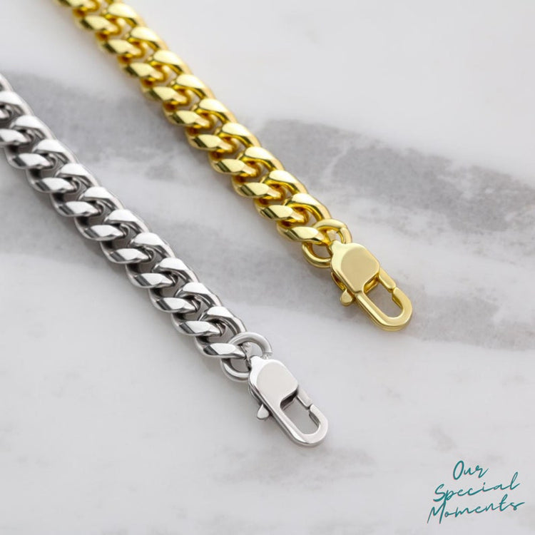 To My Son Necklace Gift From Mom, Never Feel That You Are Alone, Cuban Link Chain Necklace - TGV