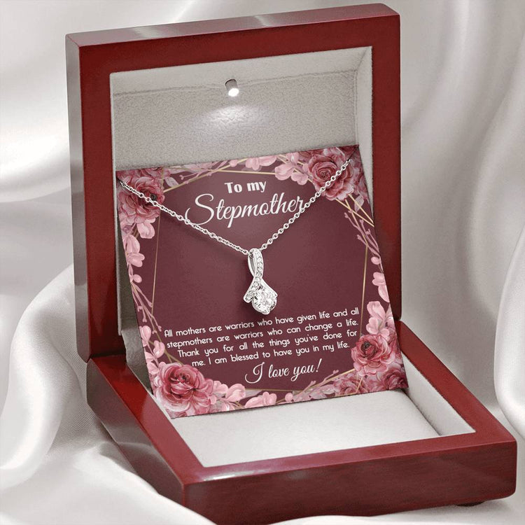 To My StepMother I am blessed to have you in my life Alluring Beauty Necklace XL045E - TGV