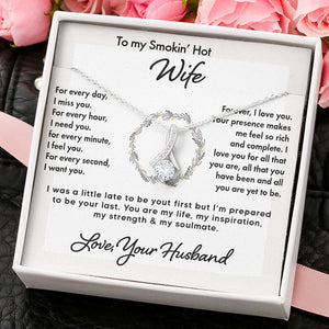 To My Wife Soulmate Girlfriend Necklace Gift - Forever I Love You - Custom Love Knot Necklace, Alluring Beauty, Valentine Gift 003F - TGV