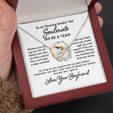 To My Wife Soulmate Girlfriend Necklace Gift - You got me and I got us - Custom Love Knot Necklace, Alluring Beauty, Sunflower Necklace Gift 003E - TGV