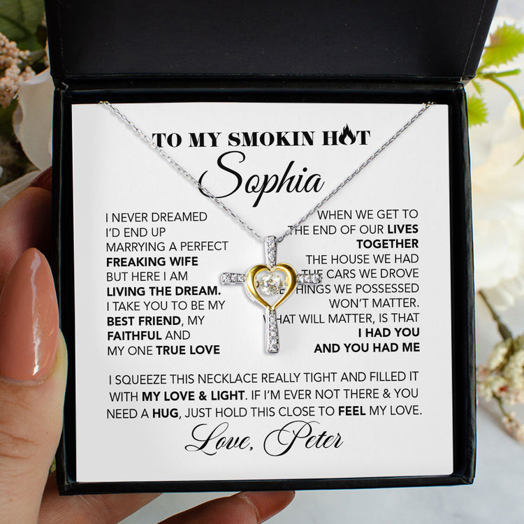 To My Wife, Soulmate Necklace Gift best friend, my faithful and my one true love - Love Knot, Alluring Beauty, Sunflower, Turtle Necklace Girlfriend Gift - 363F - TGV