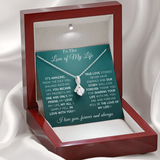 To The Love Of My Life, My Wife, My Soulmate Thank You For Sharing Your Life With Me Alluring Beauty Necklace XL007A - TGV