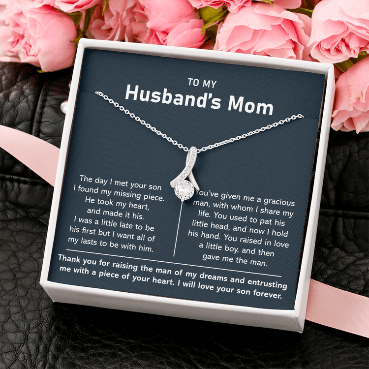 To my Husband's Mom - Thank You for Raising The Man of My Dreams - Alluring Beauty Necklace - TGV