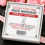 Wife Girlfriend Soulmate Necklace Gift - Funny Message Good For One Back Massage Term and Conditions Love Knot Necklace - Alluring Beauty - Cross Dancing Necklace 029F - TGV