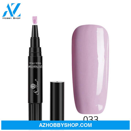 3 In 1 Gel Nail Varnish Pen Glitter One Step Art Polish Hybrid 033