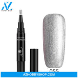 3 In 1 Gel Nail Varnish Pen Glitter One Step Art Polish Hybrid 055