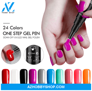 3 In 1 Gel Nail Varnish Pen Glitter One Step Art Polish Hybrid