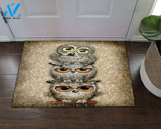 3 Little Owls Doormat | Welcome Mat | House Warming Gift
