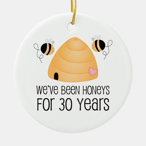 30Th Anniversary Couple Gift Ceramic Ornament