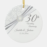 30Th Pearl  Anniversary Ceramic Ornament