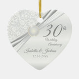30Th Pearl  Anniversary Ceramic Ornament