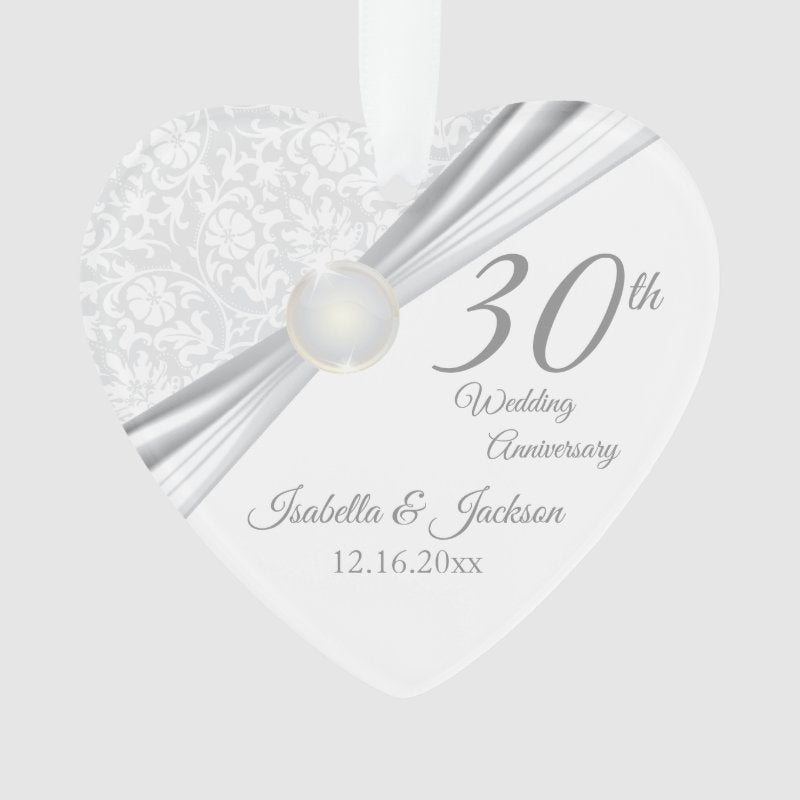 30Th Wedding Anniversary Keepsake Design Ornament