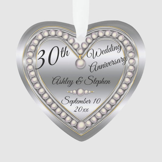 30Th Wedding Anniversary Pearl Jubliee Keepsake Ornament