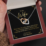 Interlocking Hearts Necklace- Pages Of My Life, I Choose You, Squid Love Gift For Wife, For Birthday, Christmas, Mother's Day