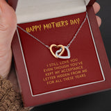 Pamaheart- Happy Mother's Day | "Acceptance Letter" | Interlocking Hearts Necklace