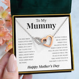 Pamaheart- To My Mummy | "Place in my Heart" | Interlocking Hearts Necklace