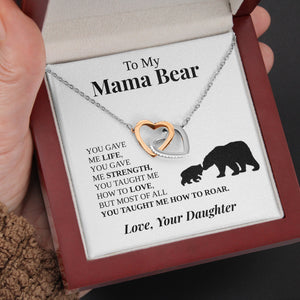 Pamaheart- To My Mama Bear | "Mama Bear" | Interlocking Hearts Necklace