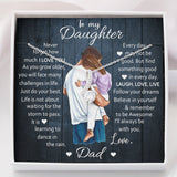 To My Daughter | Laugh Love Live | Gift for Daughter from Dad Alluring Beauty Necklace