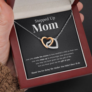 Pamaheart- To My Step Mom | "Gift of You" | Interlocking Hearts Necklace