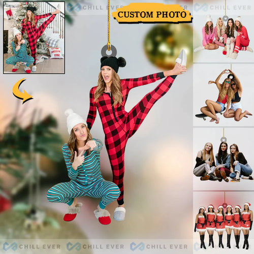 Custom Photo Friend Christmas Ornaments - 2022 Custom Christmas Ornaments HB
