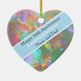 34Th Wedding Anniversary Opal  Ceramic Ornament