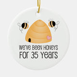 35Th Anniversary Couple Gift Ceramic Ornament