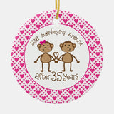 35Th Anniversary Monkey Love Ornament