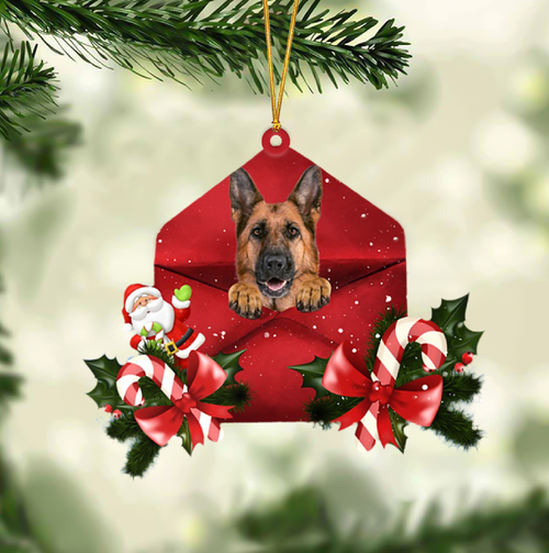 German Shepherd Christmas Letter Ornament Dog Christmas Decoration