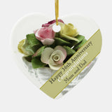 36Th Wedding Anniversary Bone China Editable   Cer Ceramic Ornament
