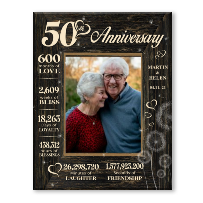 50 Year Wedding Anniversary Gift, 50th Anniversary Gift For Wife, 50 Year Anniversary Gift For Husband
