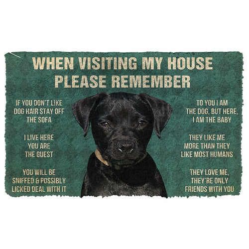 3D Please Remember Patterdale Terrier Dogs House Rules Doormat