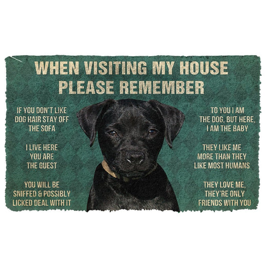 3D Please Remember Patterdale Terrier Dogs House Rules Doormat