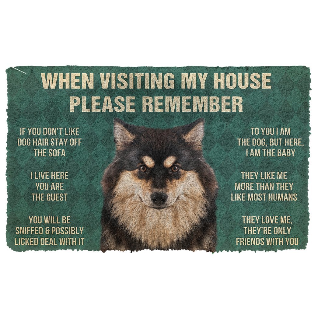 3D Please Remember Finnish Lapphund Dogs House Rules Doormat