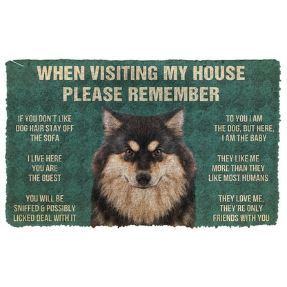 3D Please Remember Finnish Lapphund Dogs House Rules Doormat