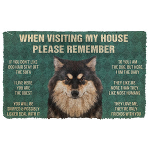 3D Please Remember Finnish Lapphund Dogs House Rules Doormat