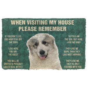 3D Please Remember Great Pyrenees House Rules Custom Doormat