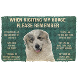3D Please Remember Great Pyrenees House Rules Custom Doormat