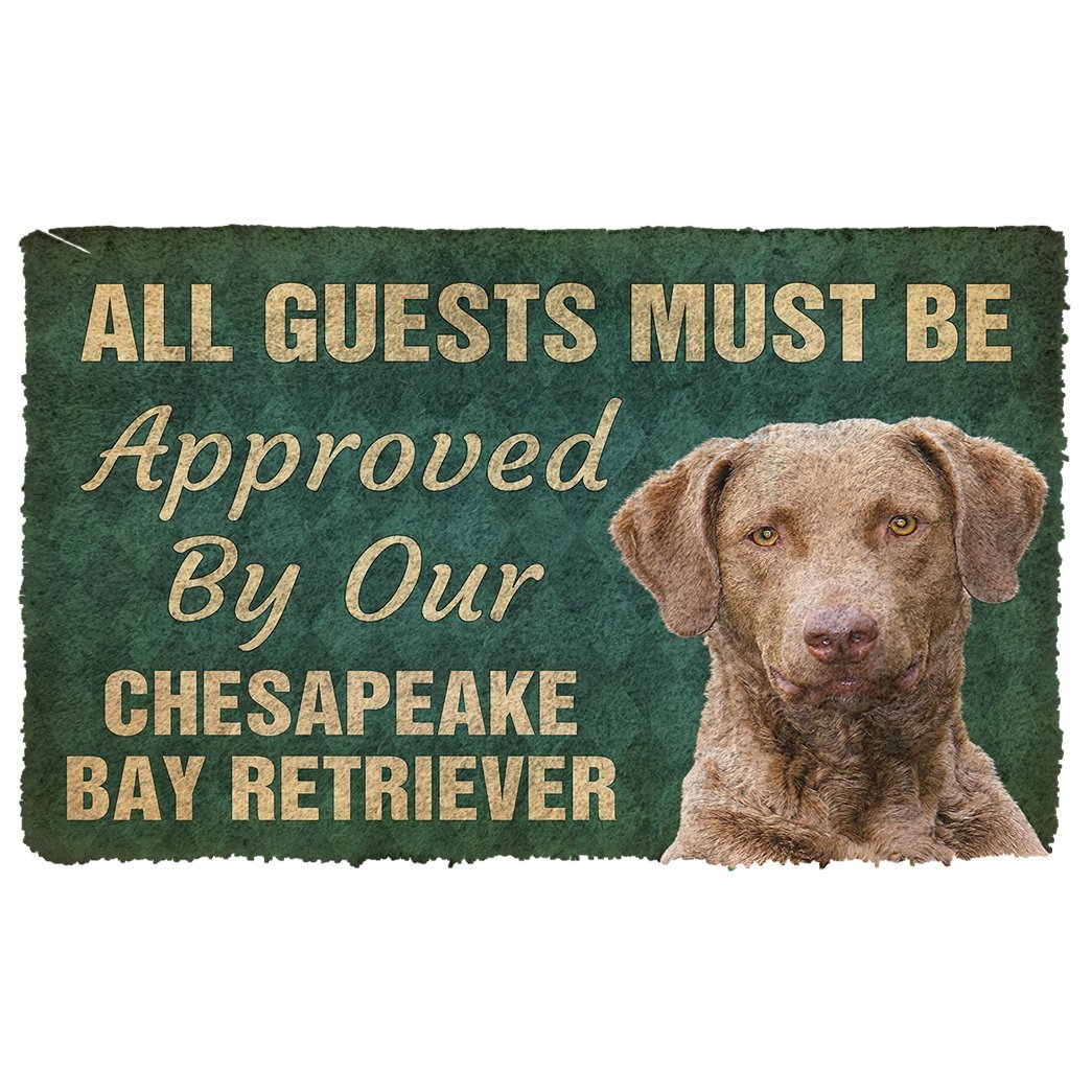 3D Must Be Approved By Our Chesapeake Bay Retriever Custom Doormat