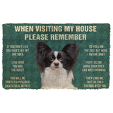 3D Please Remember Papillon Dogs House Rules Doormat
