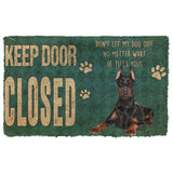 3D Keep Door Closed Doberman Pinschers Dog Custom Gender Doormat