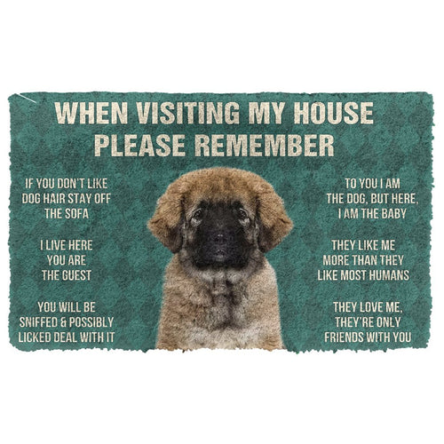 3D Please Remember Caucasian Shepherd Dogs House Rules Custom Doormat
