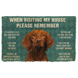 3D Please Remember Vizsla House Rules Custom Doormat