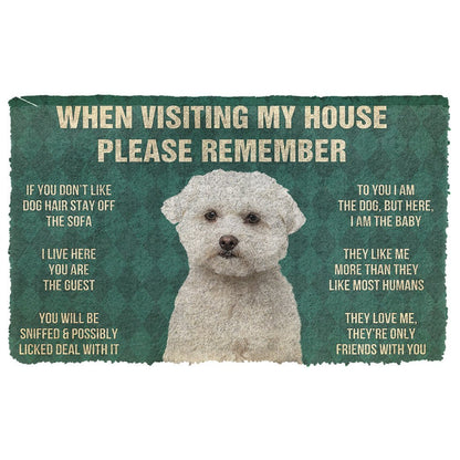 3D Please Remember Maltese Dog's House Rules Doormat