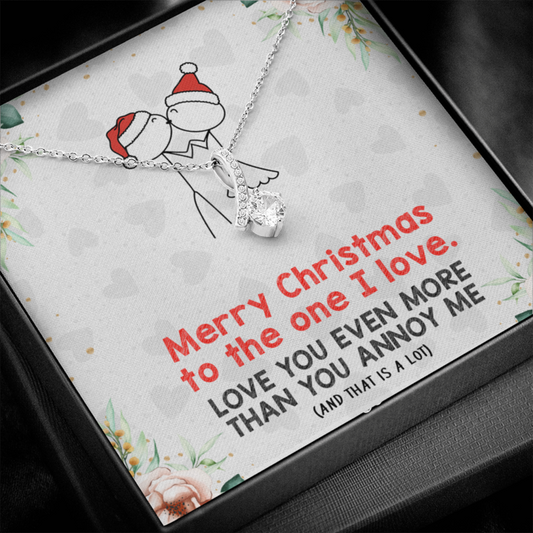 To My Wife, Soulmate, Girlfriend Necklace - Merry Christmas To The One I Love - Alluring Necklace