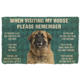 3D Please Remember Leonberger Dogs House Rules Doormat